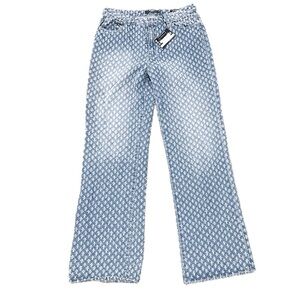👖🛹 JADED LONDON Monogram Baggy Boyfriend Jeans | Blue W30 Slouchy Skater Y2K